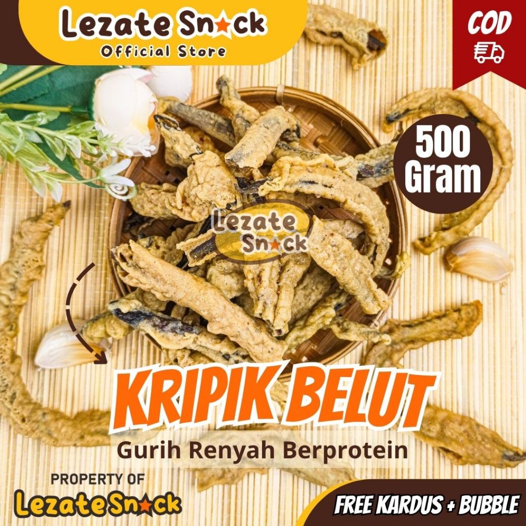 Belut Crispy 500gr Kiloan Murah Enak Renyah / Kripik Belut Jogja 1/2 kg / Kripik Belut /Keripik Belu