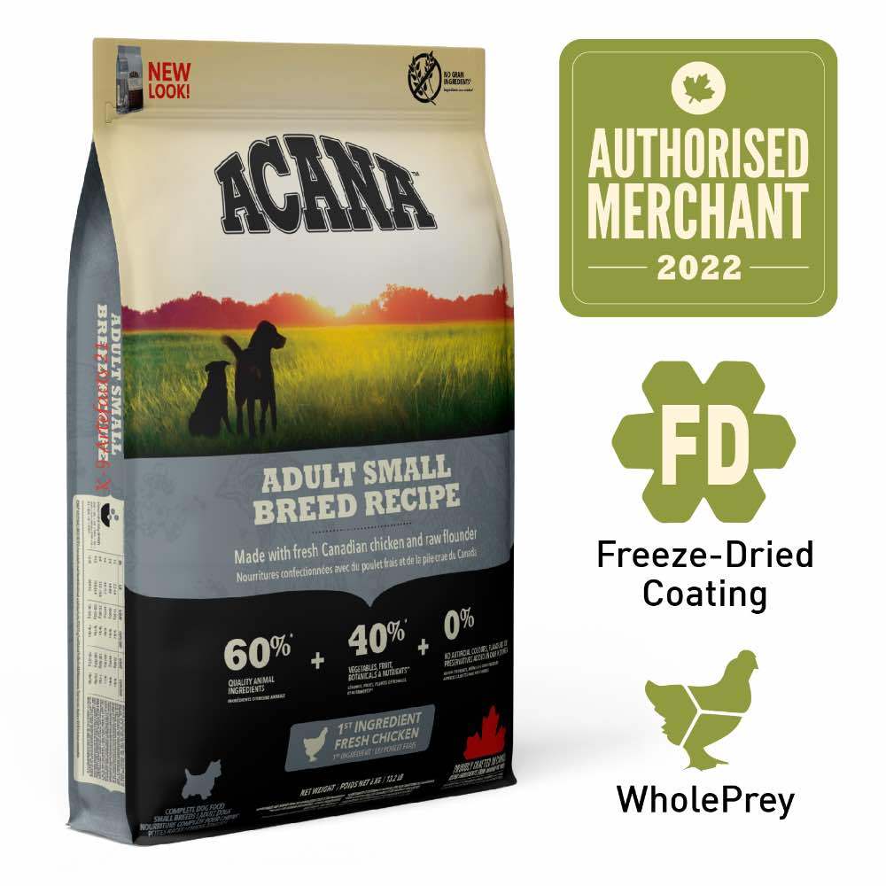 ACANA Heritage Adult Small Breed Grain-Free Dry Dog Food 6kg