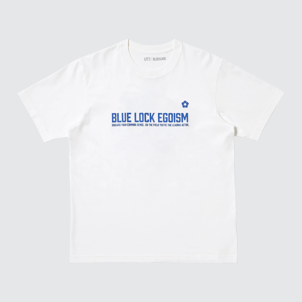 Tshirt UNIQL0 Blue Lock Egoism | UT Blue Lock Kaos Lengan Pendek Cotton Combed - Putih