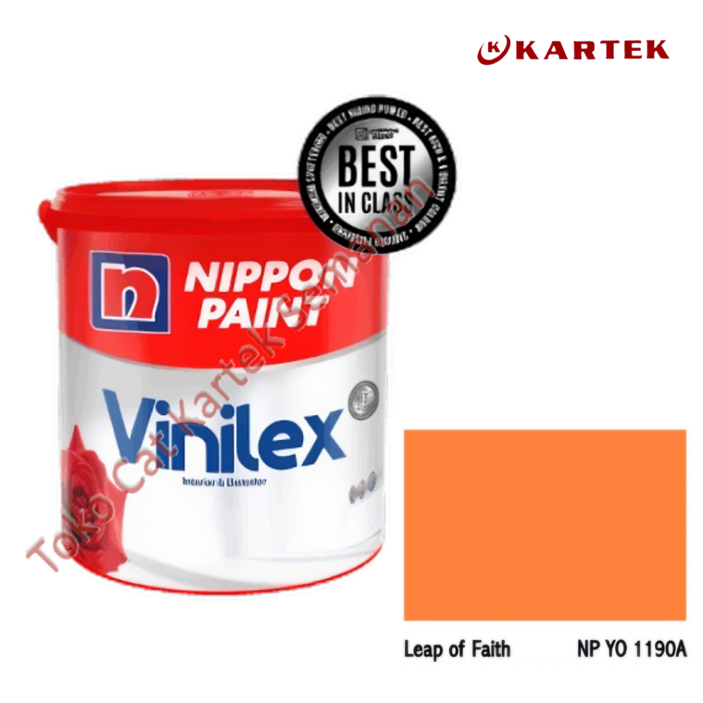 Nippon Paint Vinilex LEAP OF FAITH NP YO 1190A Cat Tembok Interior & Eksterior Orange Peach Tua Halu