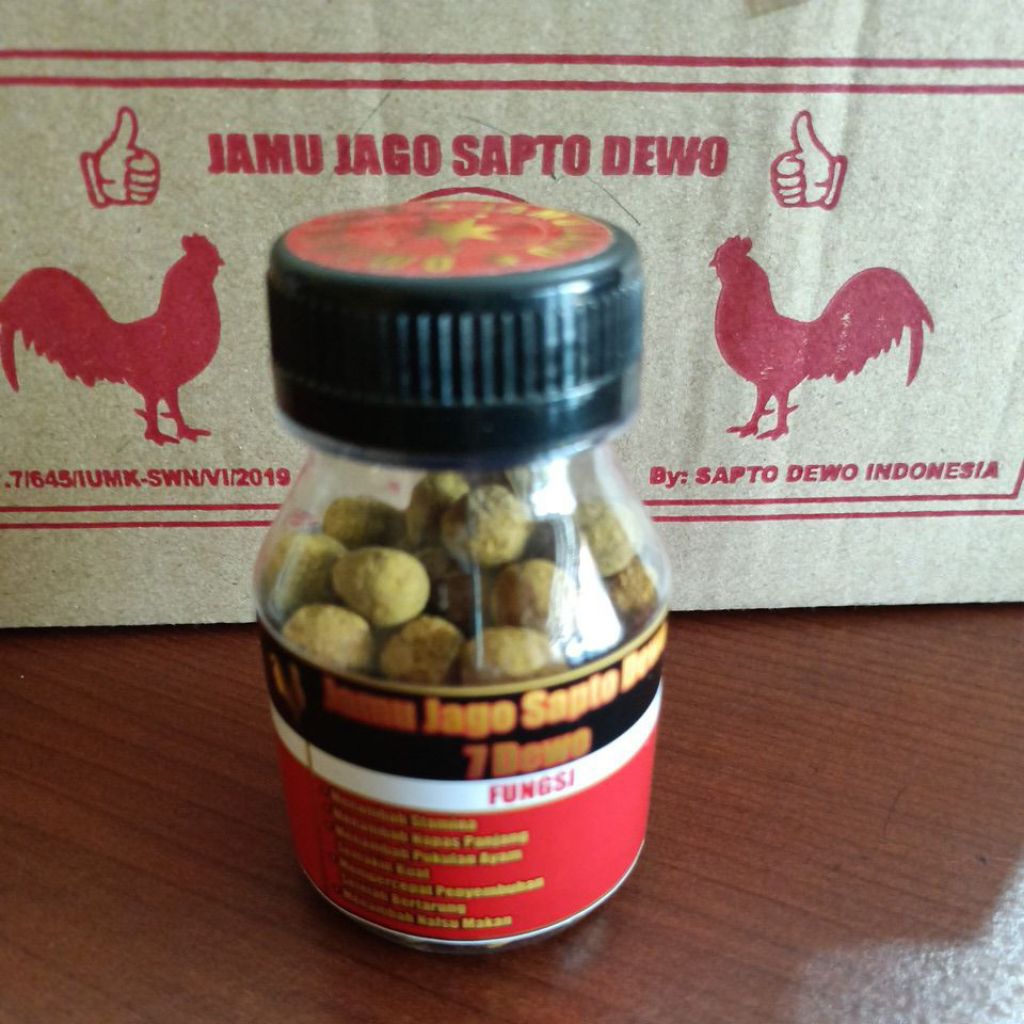 Jamu Ayam Sapto Dewo 80 Butir - Peningkat Stamina Ayam Jago