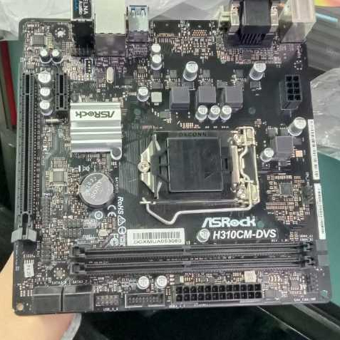 MOTHERBOARD ASROCK H310CM-DVS 2ND + BACK PANEL