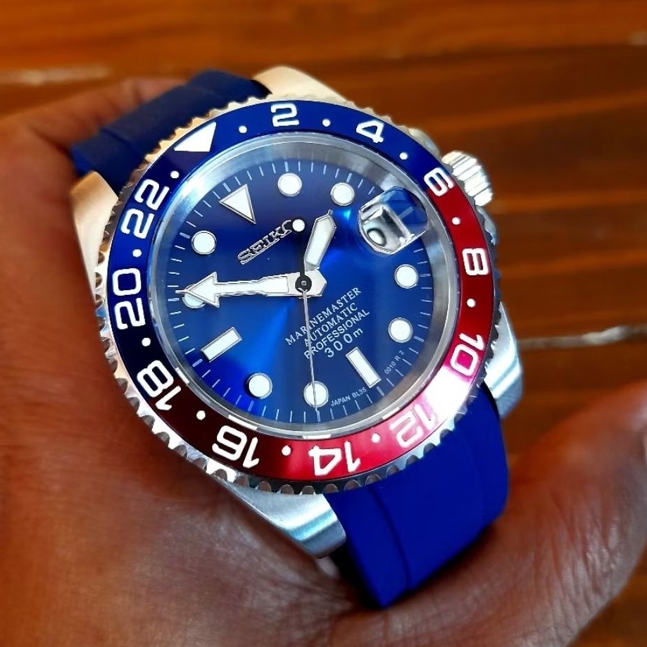 seiko mod pepsi yatch nh35 movement automatic