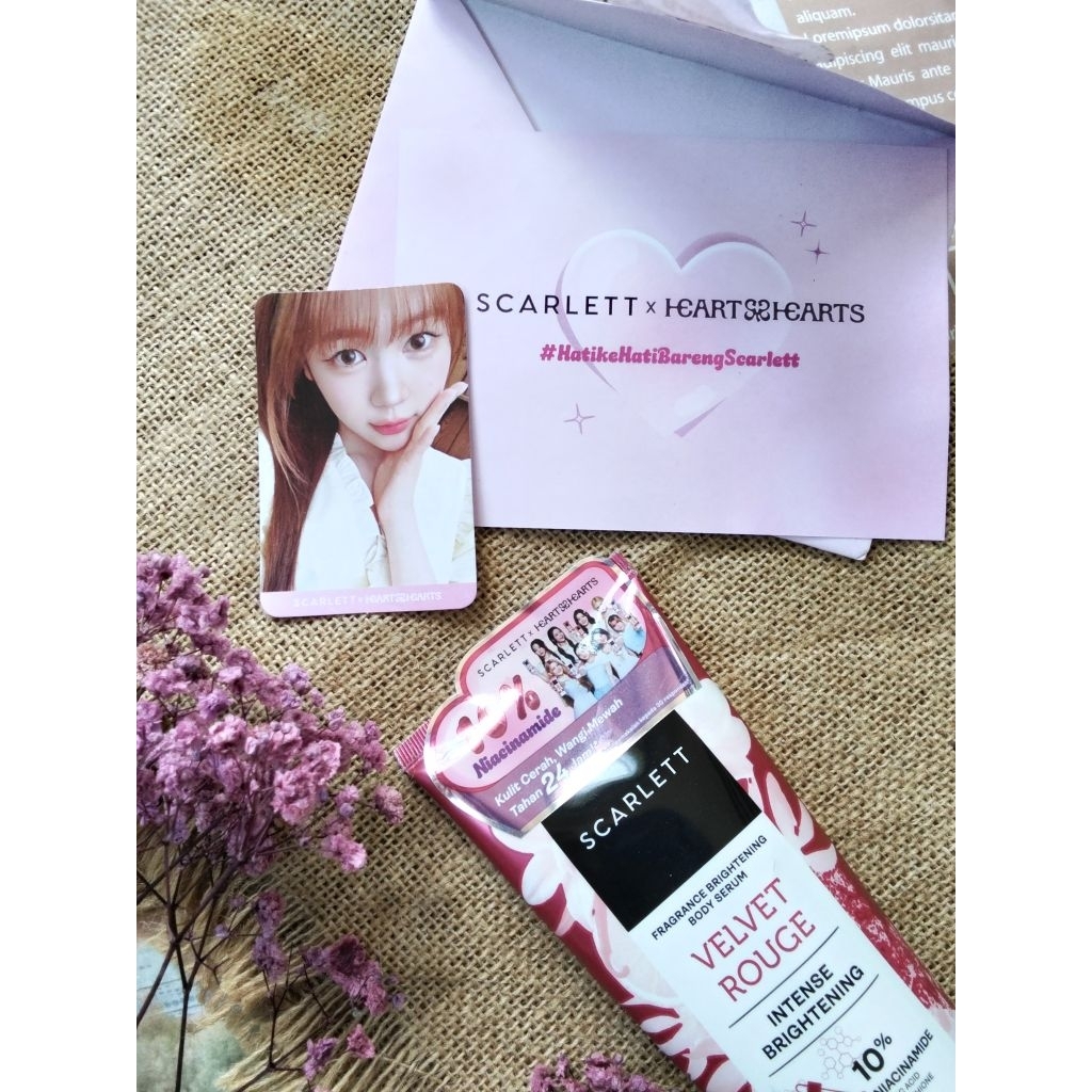 [ OFFICIAL ] Bundling Set Photocard Ye-On (Yeon) Hearts2Hearts dan Scarlett X H2H Body Serum Varian 