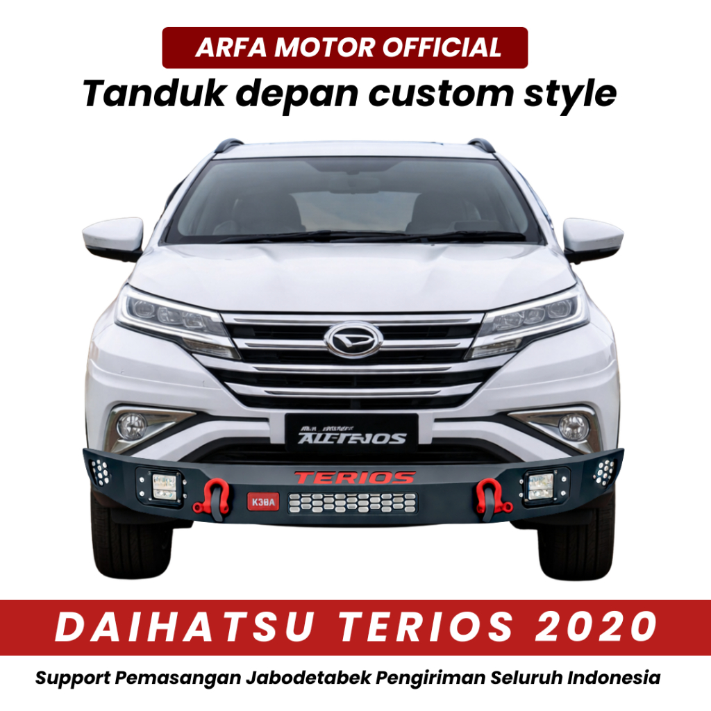 TANDUK DEPAN ALL NEW TERIOS 2020 CUSTOM TOWING PENGAMAN PELINDUNG BEMPER ANTI KARAT