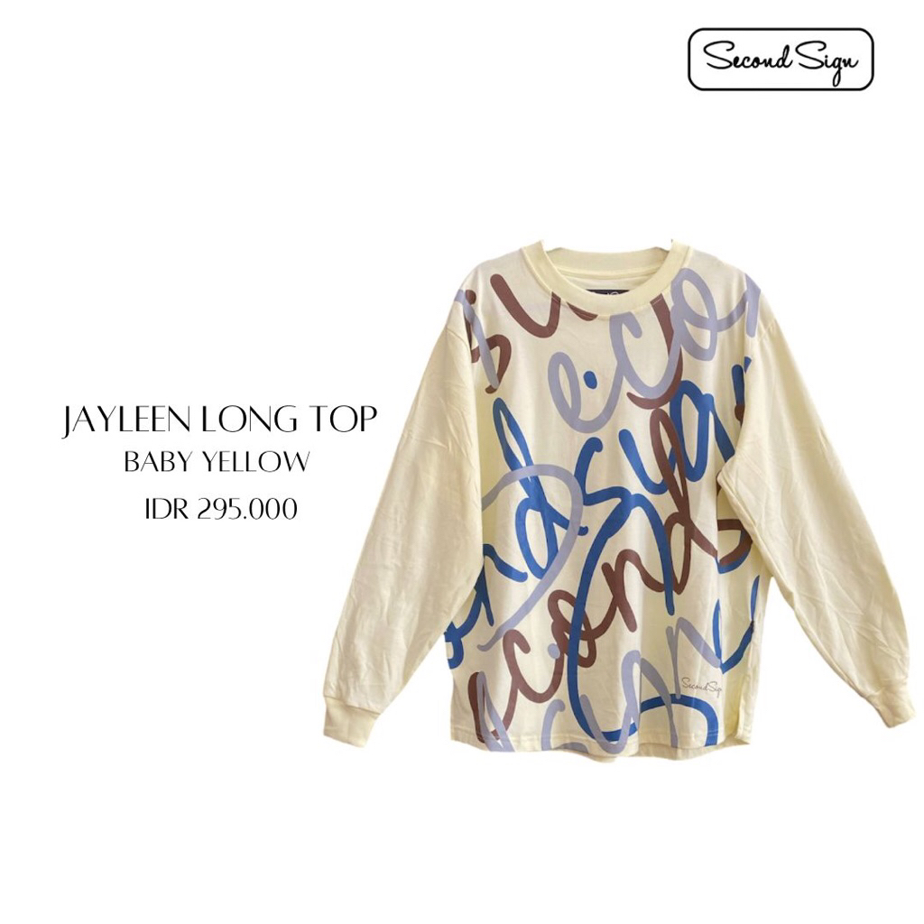 Skyshop Hijab Jayleen Long Top Series Terbaru By Second Sign Bahsn Cotton Combed