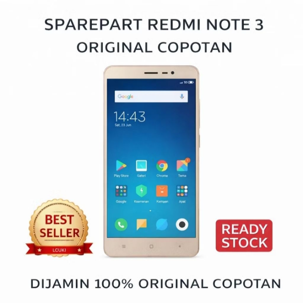 Sparepart Redmi Note 3 Snapdragon & Mediatek Original Copotan