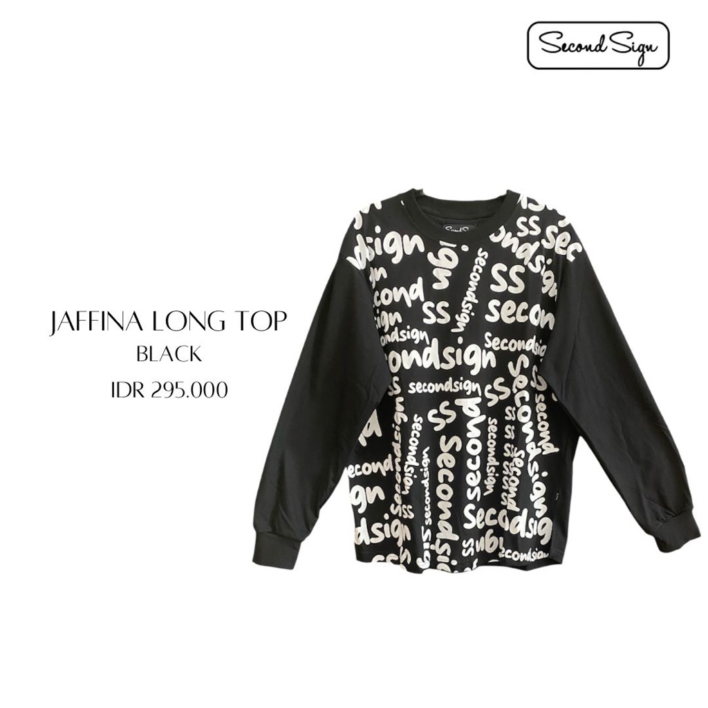 Skyshop Hijab Jaffina Long Top Series Terbaru By Second Sign Bahan Cotton Combed