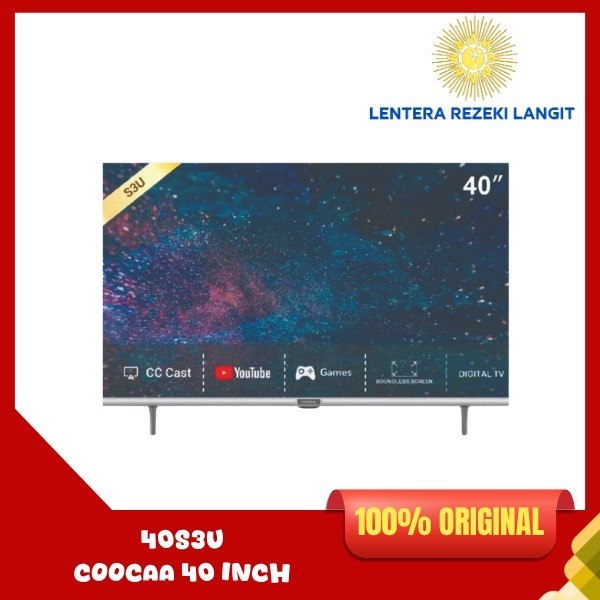 COOCAA 40S3U GOOGLE TV 40 INCH DOBLY AUDIO COOLITA 40S3U S3U 40S