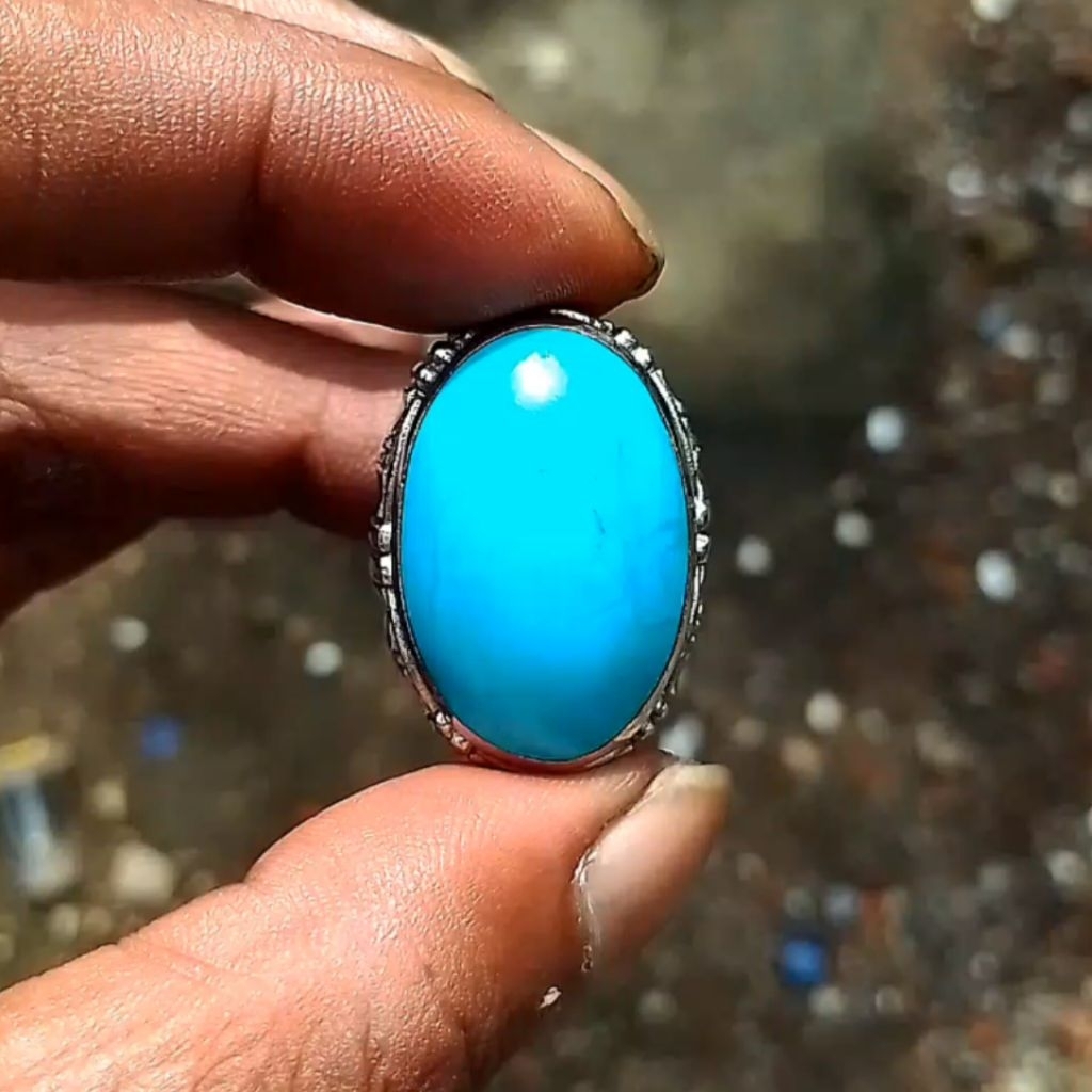 Batu pirus Persia polos Natural