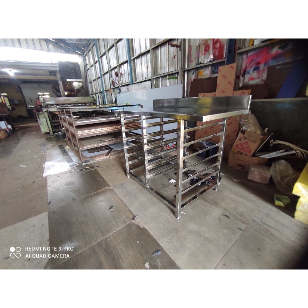 meja bakery stainless steel