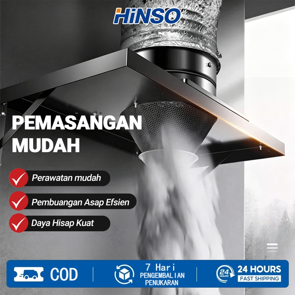 COD Kipas Sedot Asap Dapur Stainless Steel 8 10 Inch - Penyedot Asap Kompor Kuat Tahan Karat + Paket