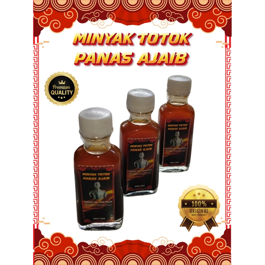 PROMO! paket 3 botol minyak totok panas ajaib MOXA CAIR Dapat menyembuhkan segala penyakit dengan se