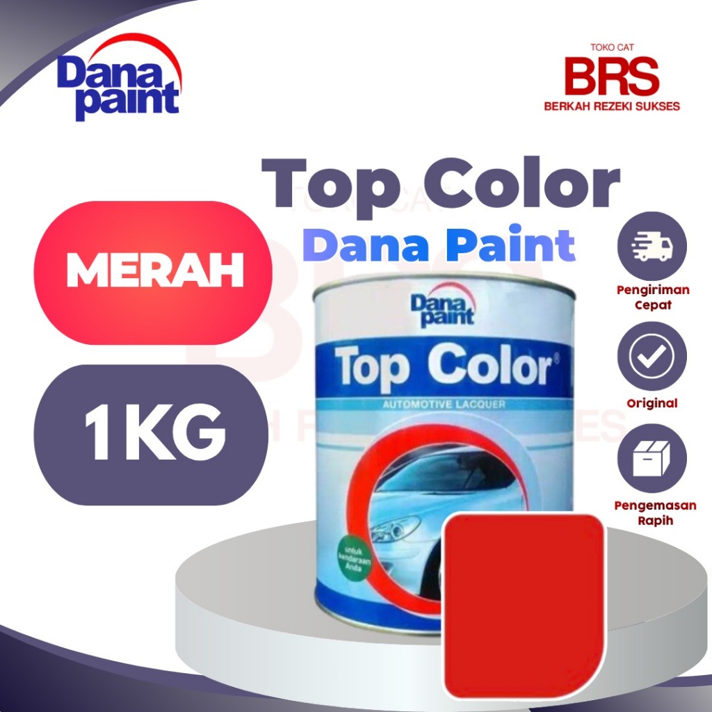 Danapaint Top Color 1 kg - Cat NC Merah / Red (Cat Mobil, Motor & Besi)