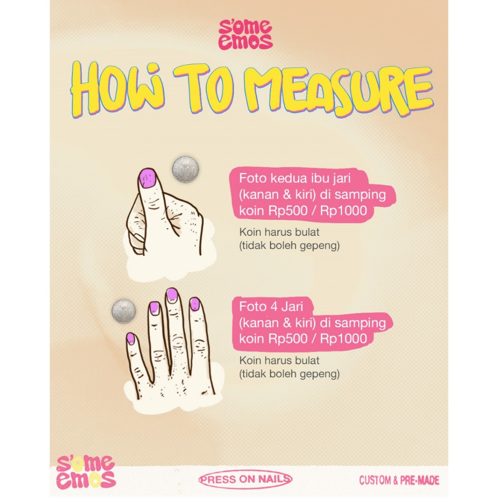 [CFD ONLY] Press on nails | Kuku Palsu Custom | Fake Nails | Custom Nails handmade Some_emoS