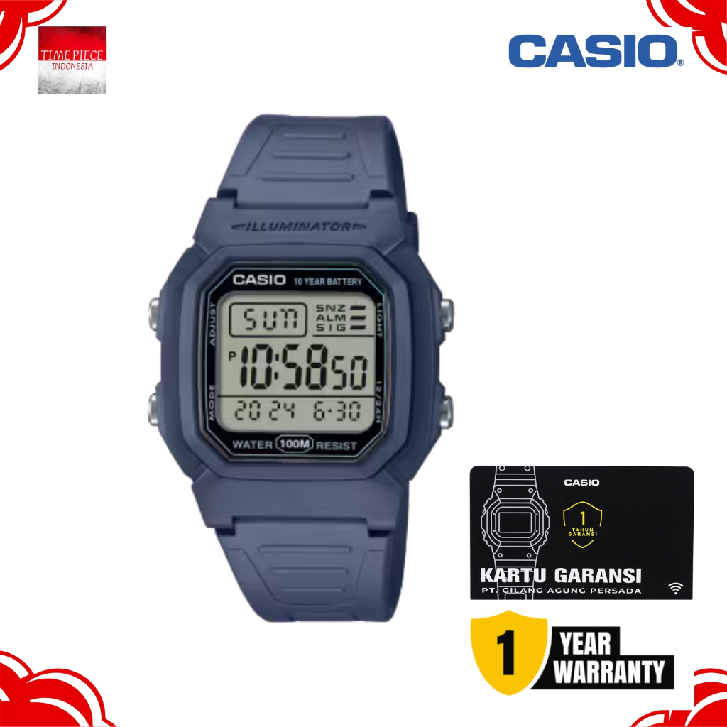 CASIO PRIA DIGITAL W-800H-2AVDF / CASIO W800H-2A ORIGINAL & GARANSI
