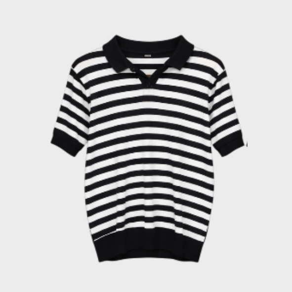 LUMIERE KNIT POLO STRIPES - ENZO