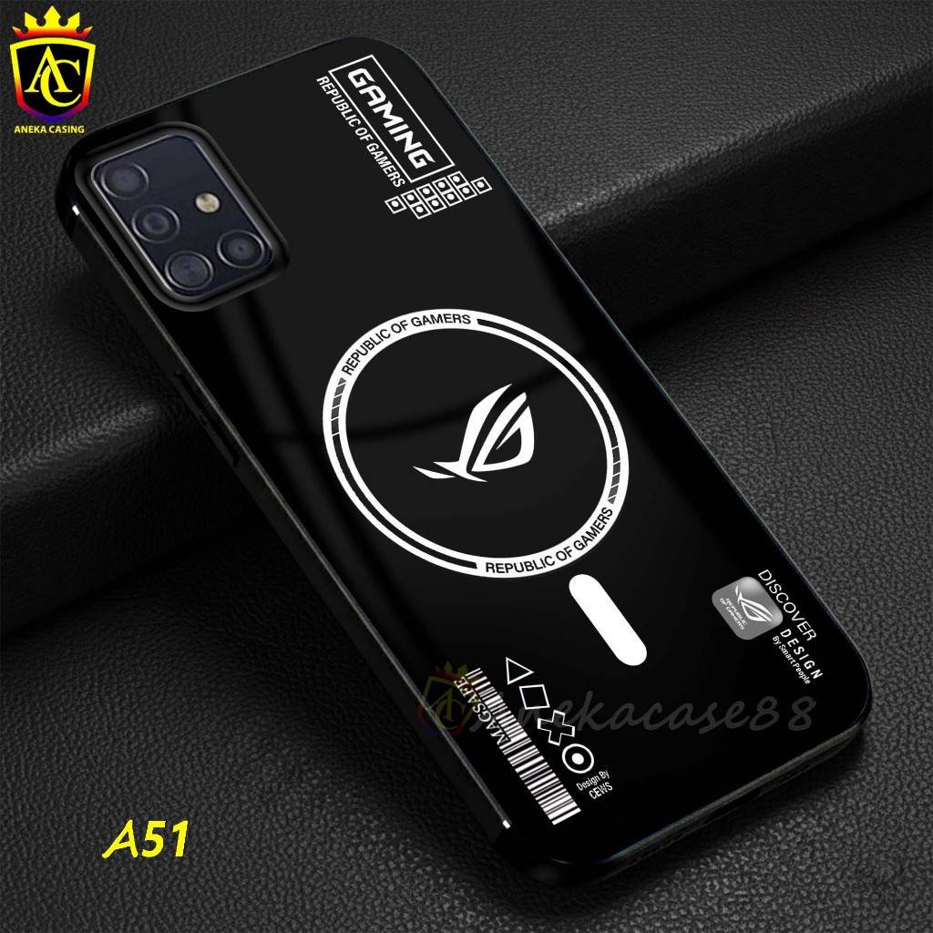 Case Samsung A51 - Motif terbaru Magsafe ROG - Softcase hp Samsung casing hp Glossy untuk pria dan w