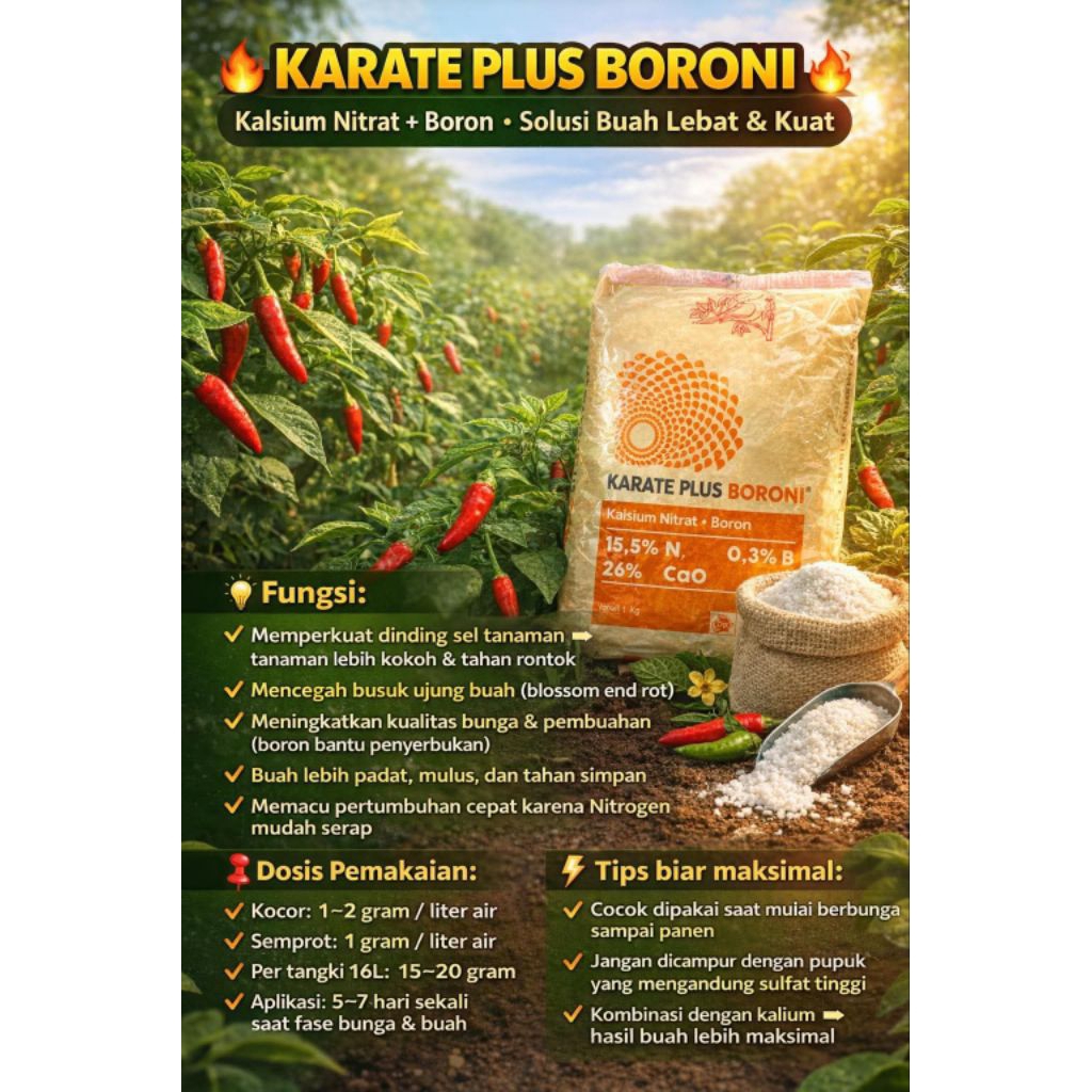 PUPUK KARATE PLUS BORONI 1KG