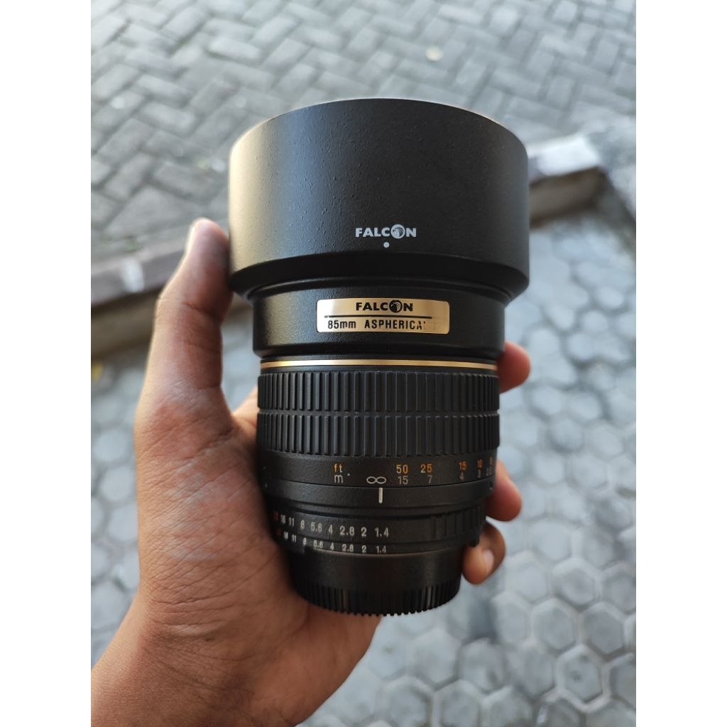 Falcon Aspherical 85mm 1.4 For Nikon Dslr Mount F Manual Lens