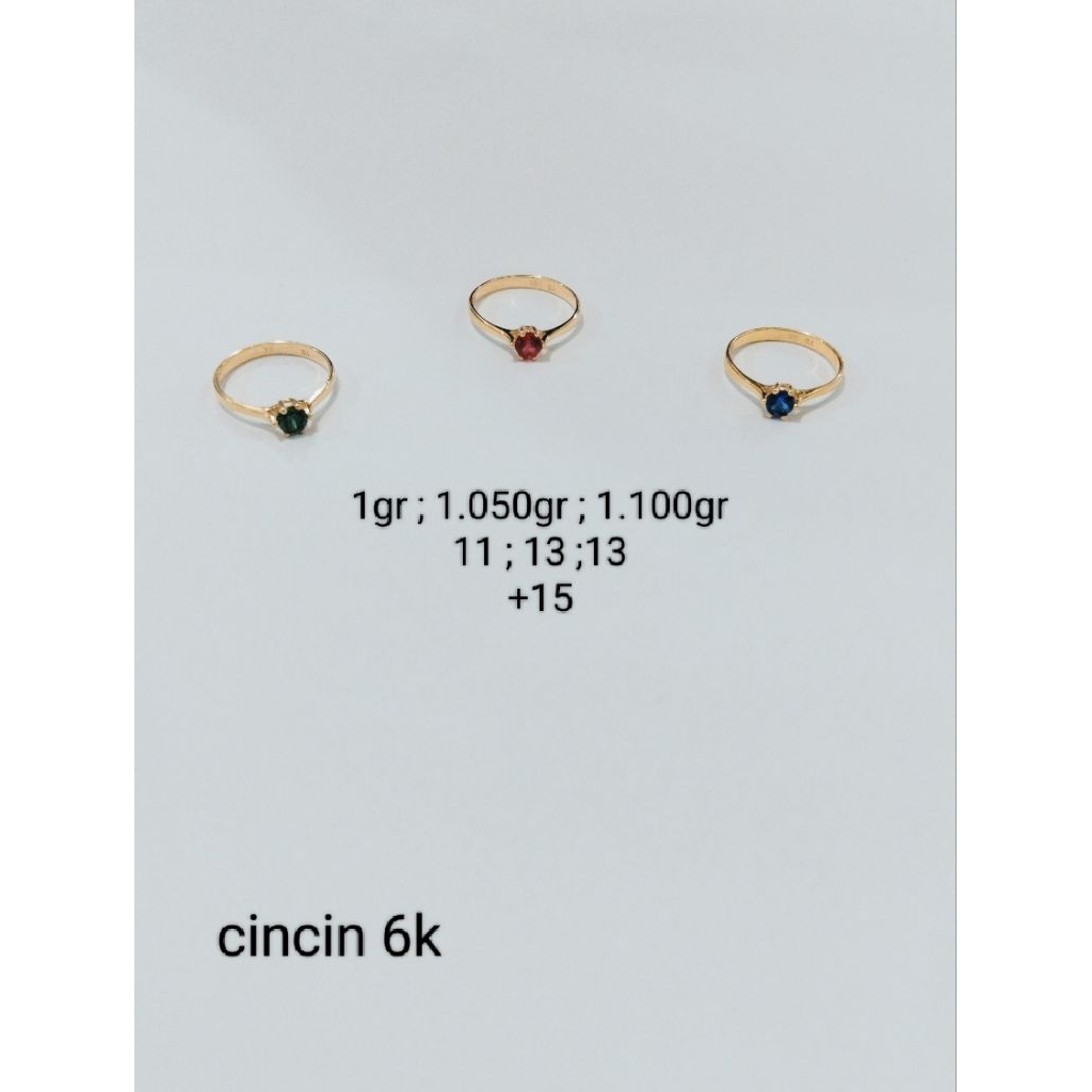 cincin emas  6 karat