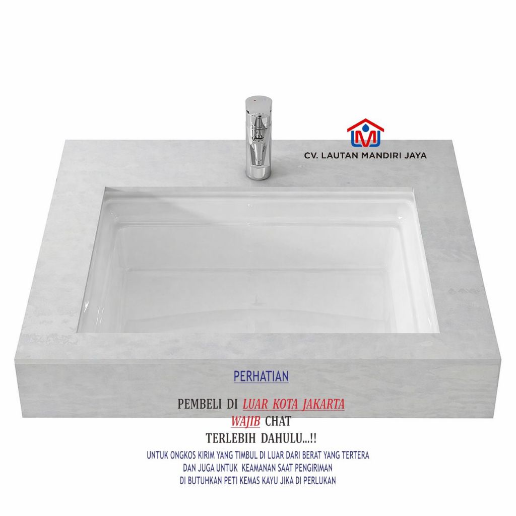 KURIR INSTANT Wastafel Meja TOTO LW740J SET TX115KHA Under Counter Lavatory