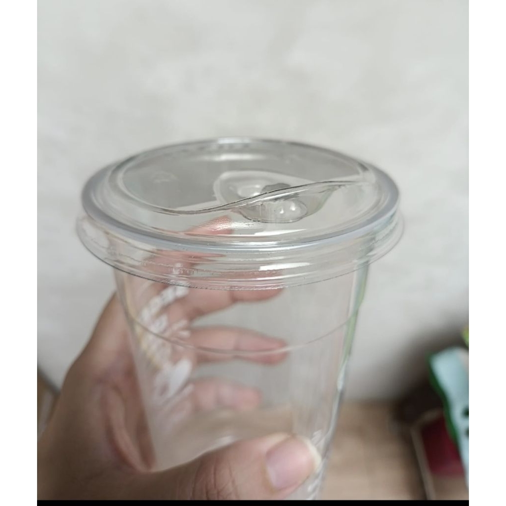 Tutup Gelas Plastik Cup Sippy Lid Strawless