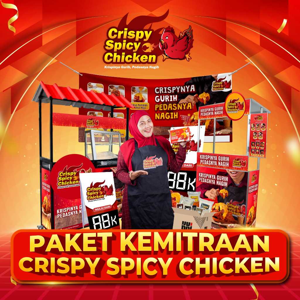 Crispy Spicy Chicken - Paket Kemitraan Franchise Kuliner Lengkap Siap Jualan
