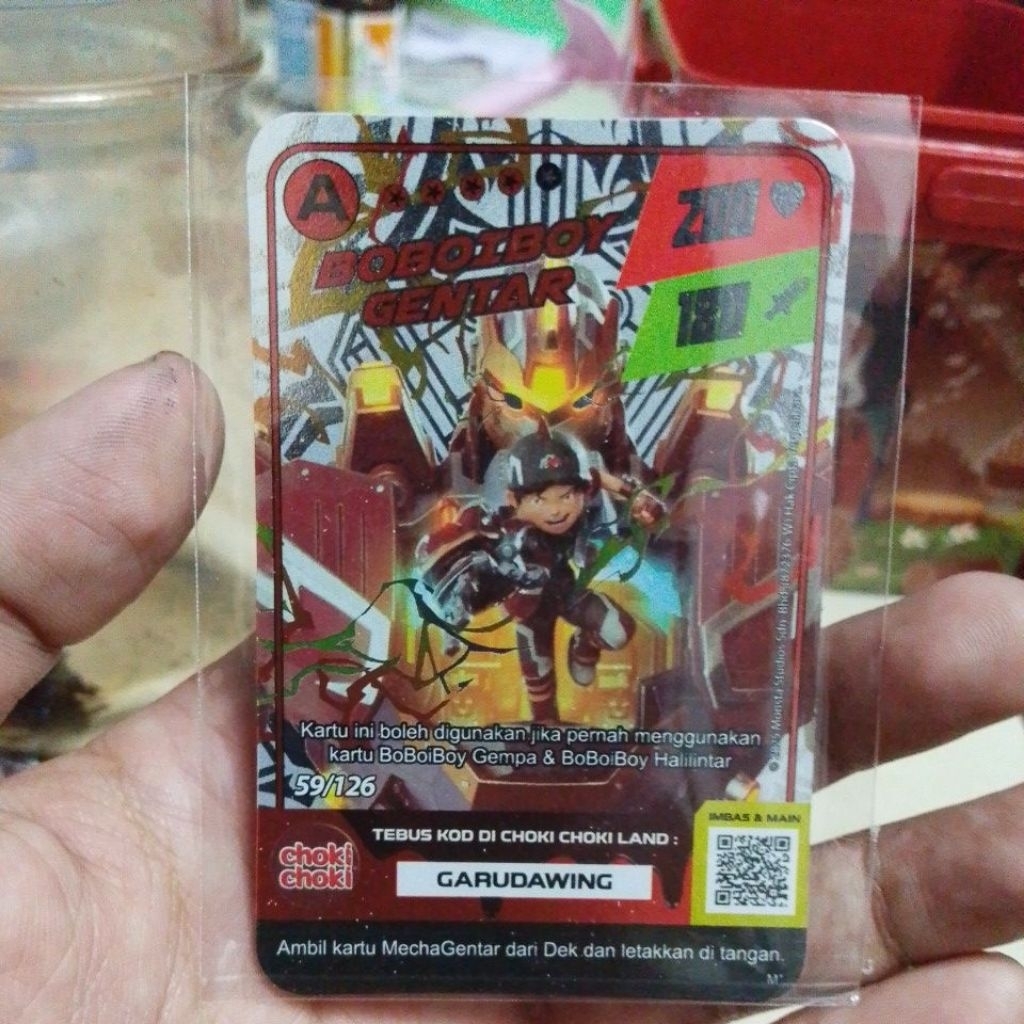 Kartu Boboiboy Choki Choki Original | GENTAR