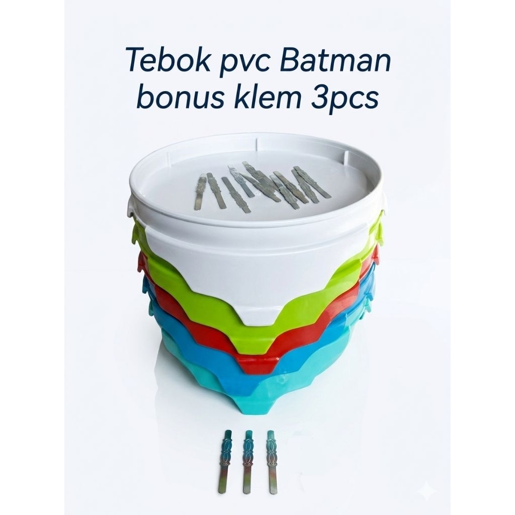 Tebok pvc BONUS KLEM 3pcs diameter 33cm sangkar burung lovebird, kenari ,dan sogon