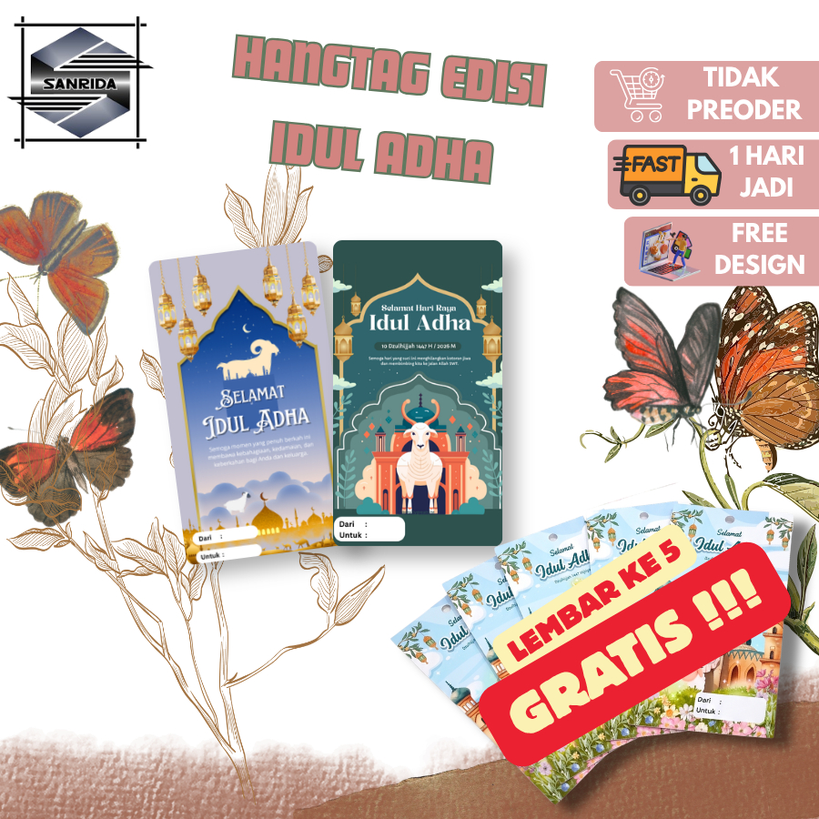 Hangtag Hampers Idul Adha Ap260 Free Custom Desain SNRD