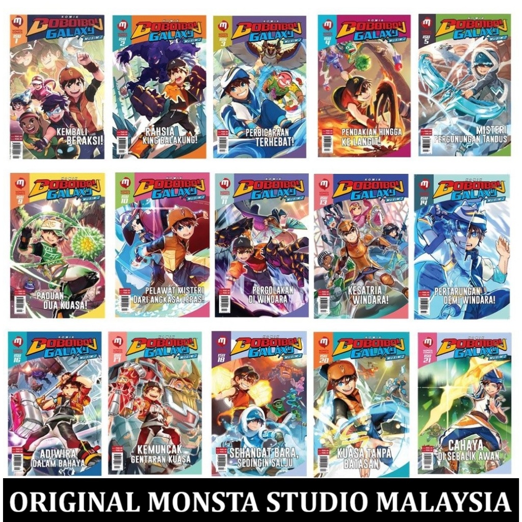 Buku Komik Comics BoBoiBoy Galaxy Musim 2 full color Isu 1 2 3 4 5 6 7 8 9 10 11 12 13 14 15 16 17 1