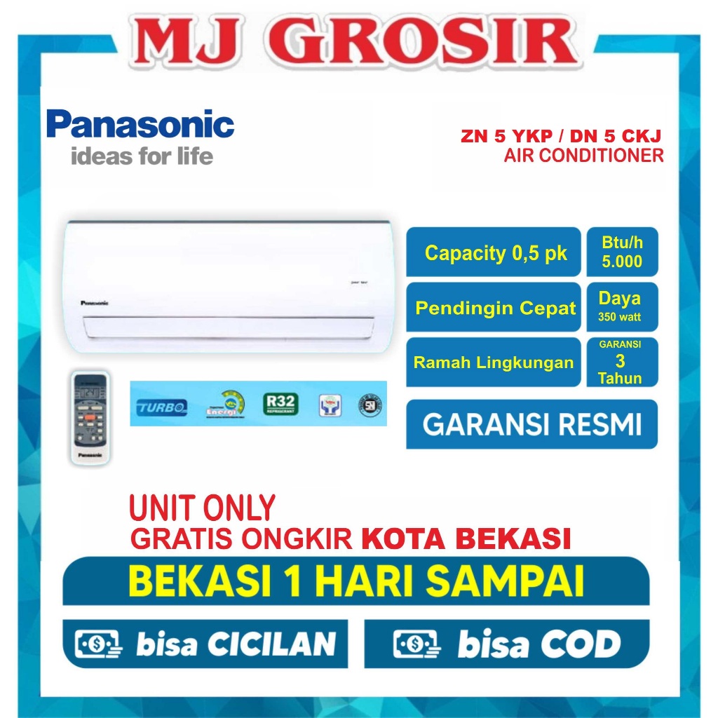 PANASONIC AC ZN 05 YKP / DN 05 CKJ / ESC 05 ESA /  0.5PK 1/2 PK R32 STANDARD UNIT ONLY