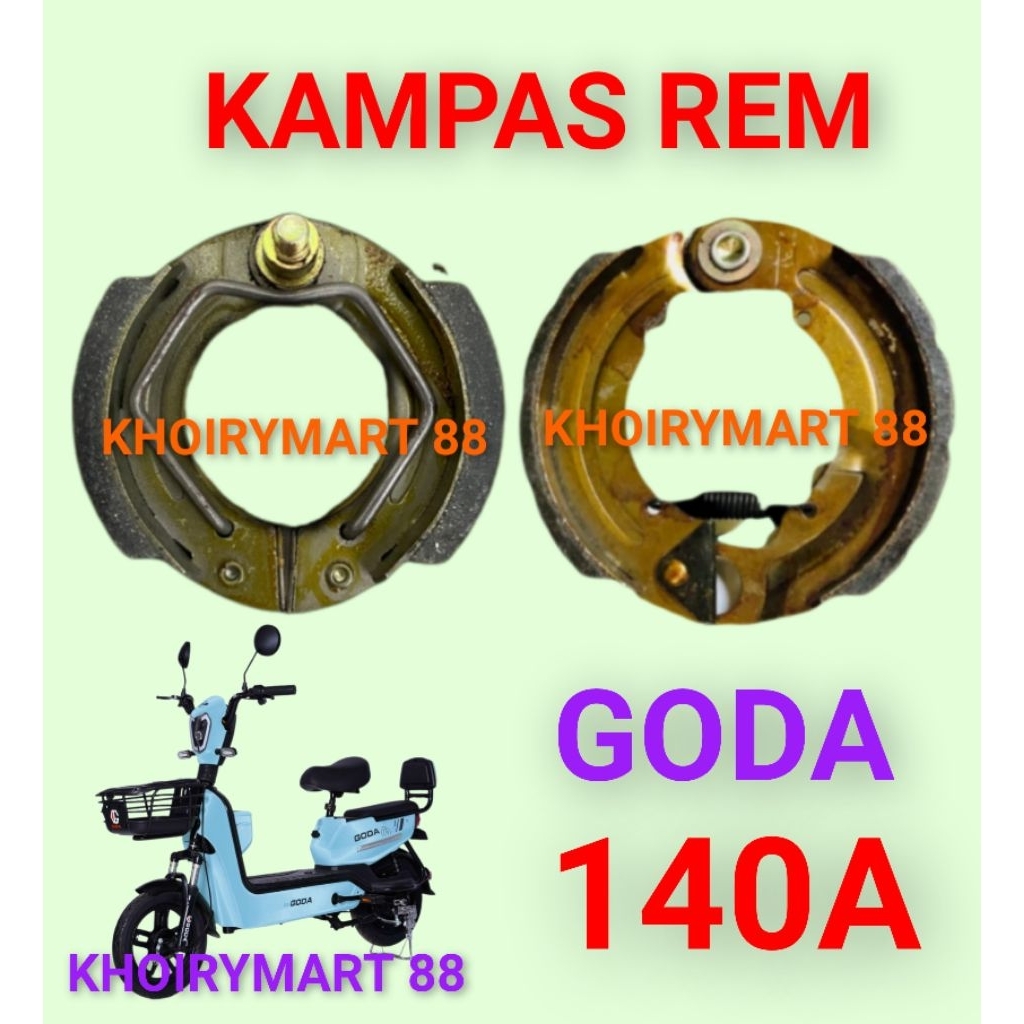 kampas rem goda 140A kampas rem sepeda listrik goda 140A