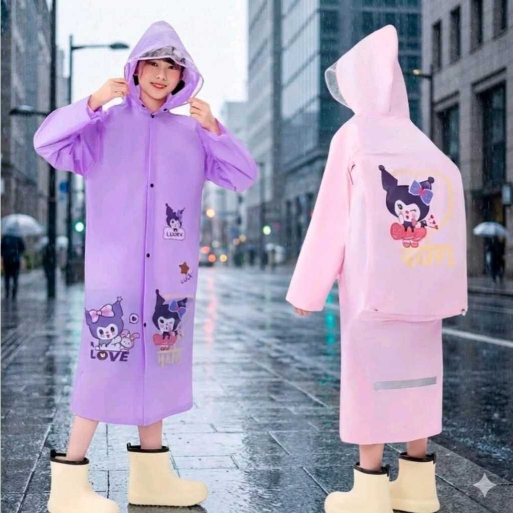 JAS HUJAN ANAK KARAKTER KUROMI JAS HUJAN ANAK KARAKTER JAS ANAK