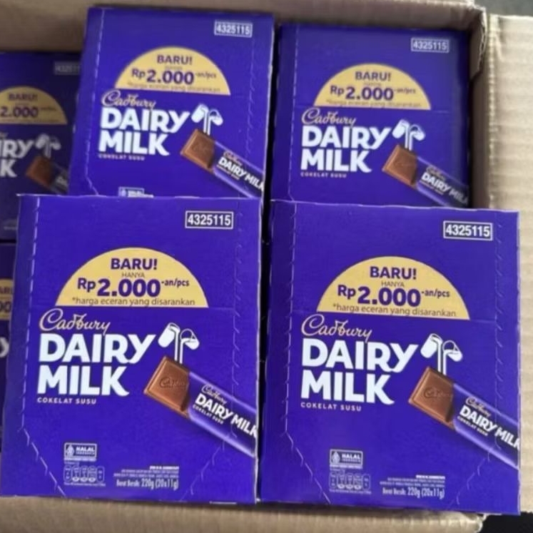Cadbury Dairy Milk 11 Gram ( Paket 4 Box ) Coklat Kekinian Cadbury Promo