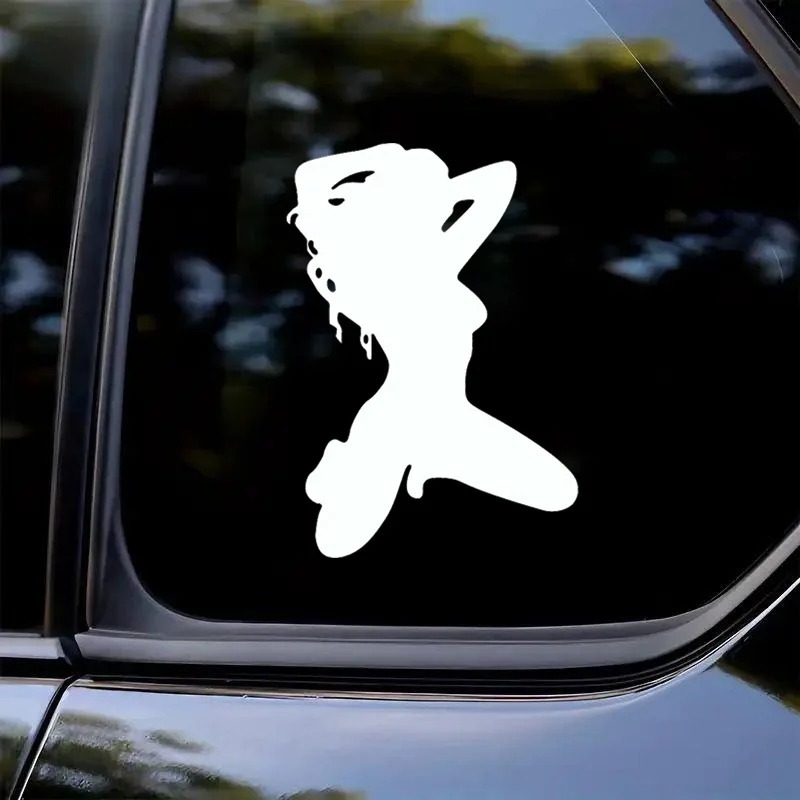Stiker Mobil Lady Devil Angel, Stiker untuk Kaca Belakang, Bemper, Truk, Laptop - Stiker Decal Mobil
