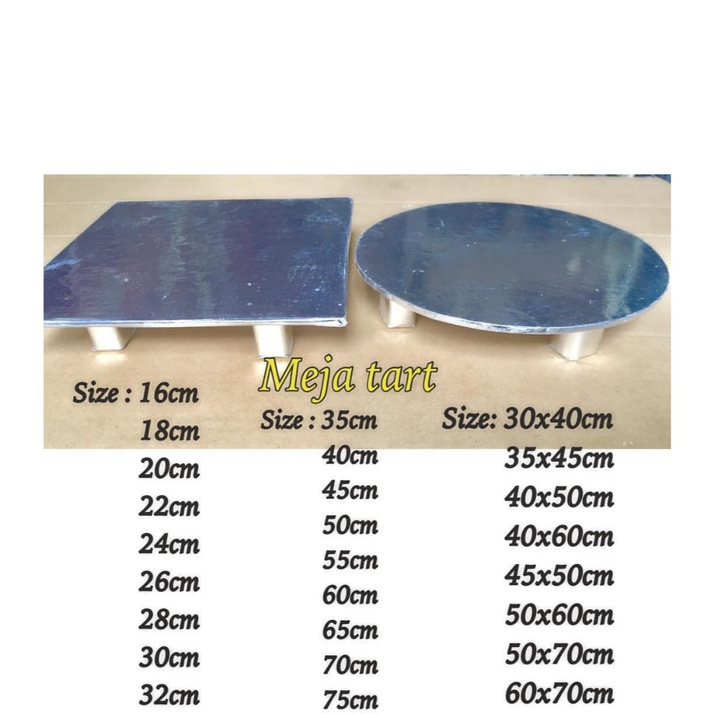 meja kaki alas kue meja tart kaki alas kaki kue kotak dan bulat