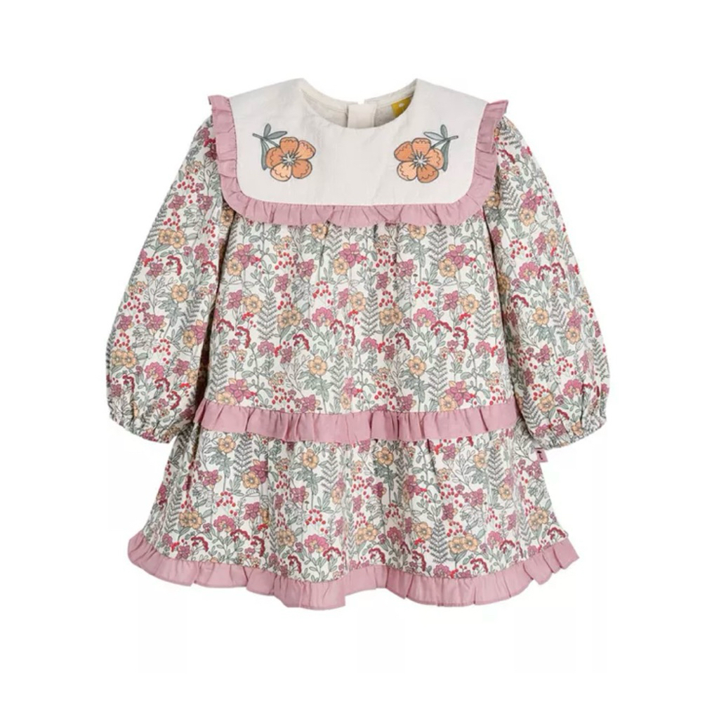 Moimoln Dress Bunga Pink Size 110 - Pl