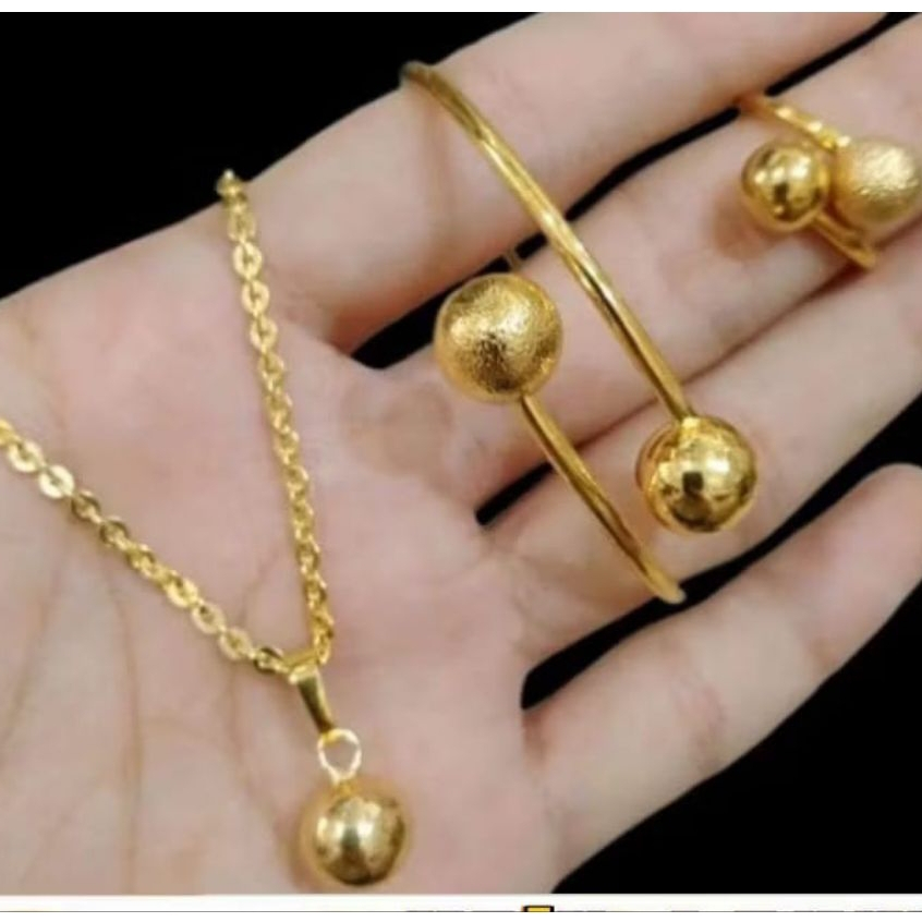 1set perhiasan wanita dewasa titanium lapis logam cantik