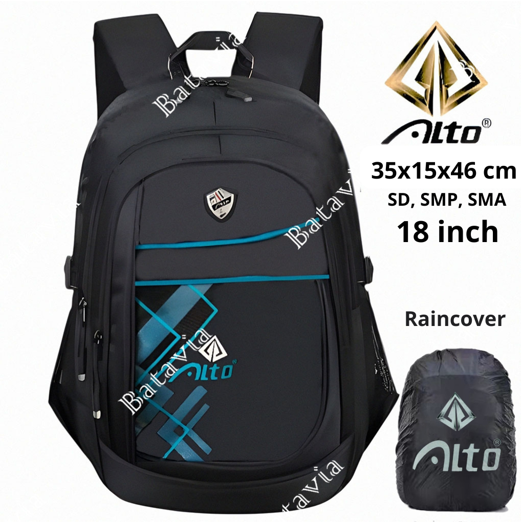 tas sekolah anak laki laki sd ALTO OFFICIAL tas anak Cowok BONUS Raincover