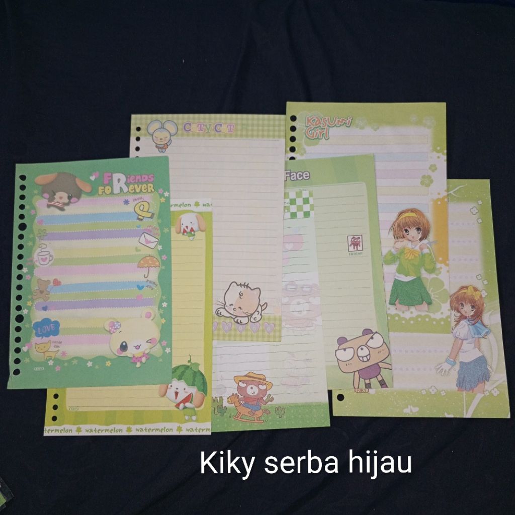 [ HARGA PERLEMBAR - MINIMAL ORDER 5 LEMBAR — GREEN VERSION ] KERTAS BINDER A5 20 RING NON HARVEST SE