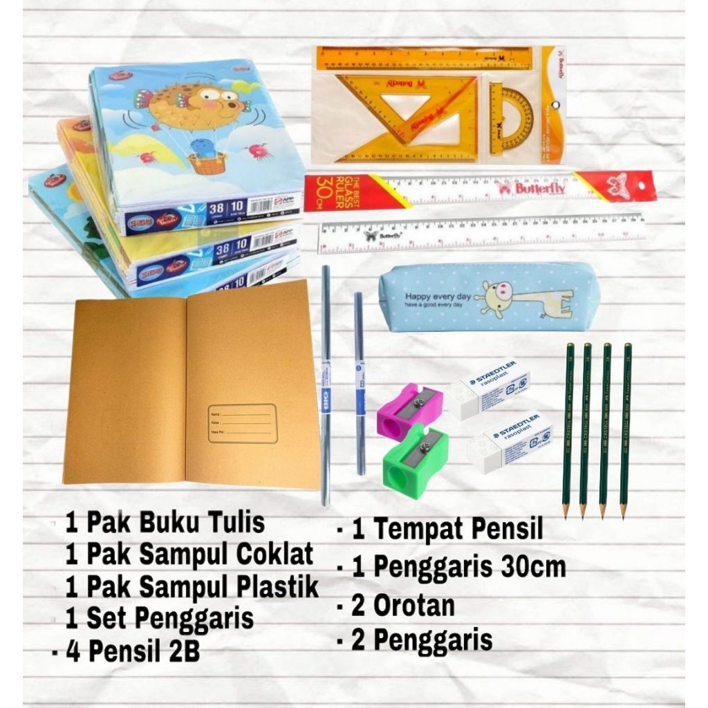 Paket Hemat Alat Tulis buku tulis lengkap SD,SMP,SMA