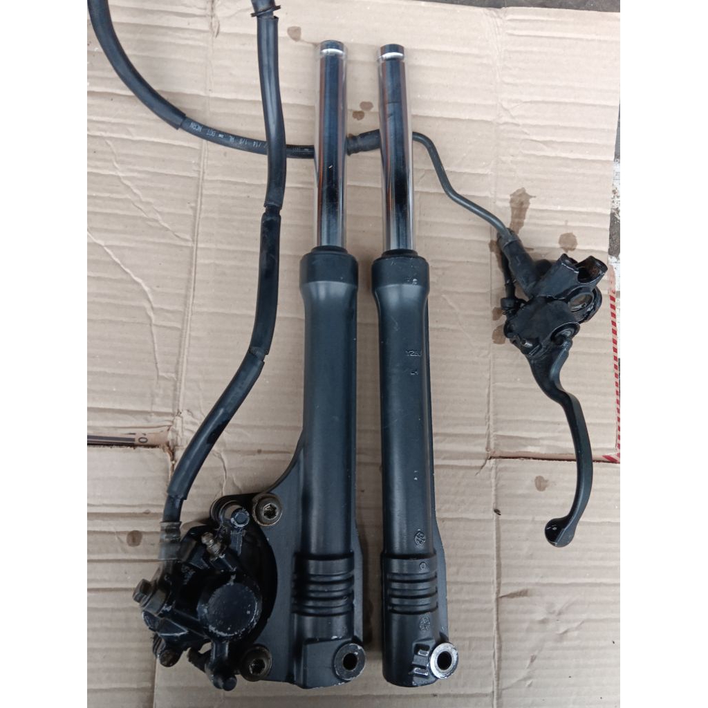 shock+kaliper depan Yamaha X-Ride 115 original copotan