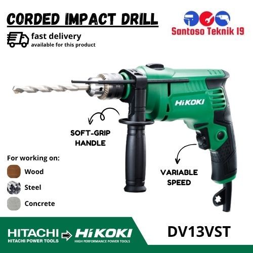 Hikoki Mesin Bor Tembok DV13VST / Hitachi Hikoki Impact Drill 13 mm Variable Speed Original