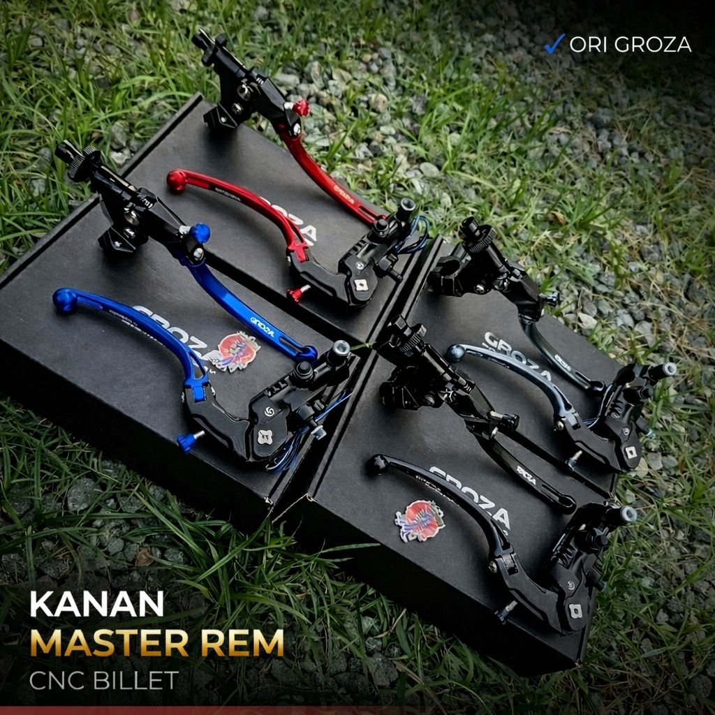 MASTER REM GROZA HANASITA KANAN 16MM ALUMINIUM BILLET MASTER REM KANAN RADIAL FORGED ORIGINAL GROZA 
