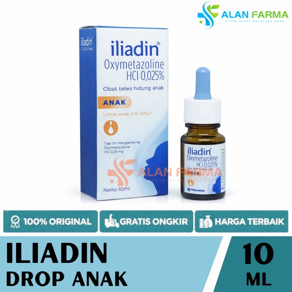 Iliadin Nasal Drop Anak 10 mL | Iliadin Tetes Hidung Anak