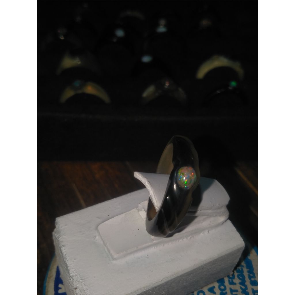 Cincin batu kalimaya asli banten ring tanduk