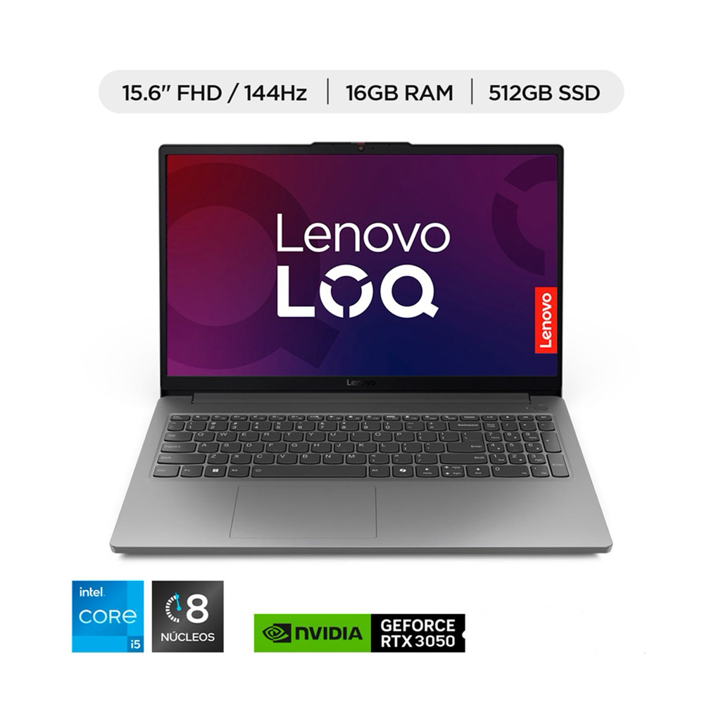 Laptop Lenovo LOQ 15IAX9 Core i5 12th Gen 15.6" FHD 144Hz RTX3050 8GB 512GB SSD