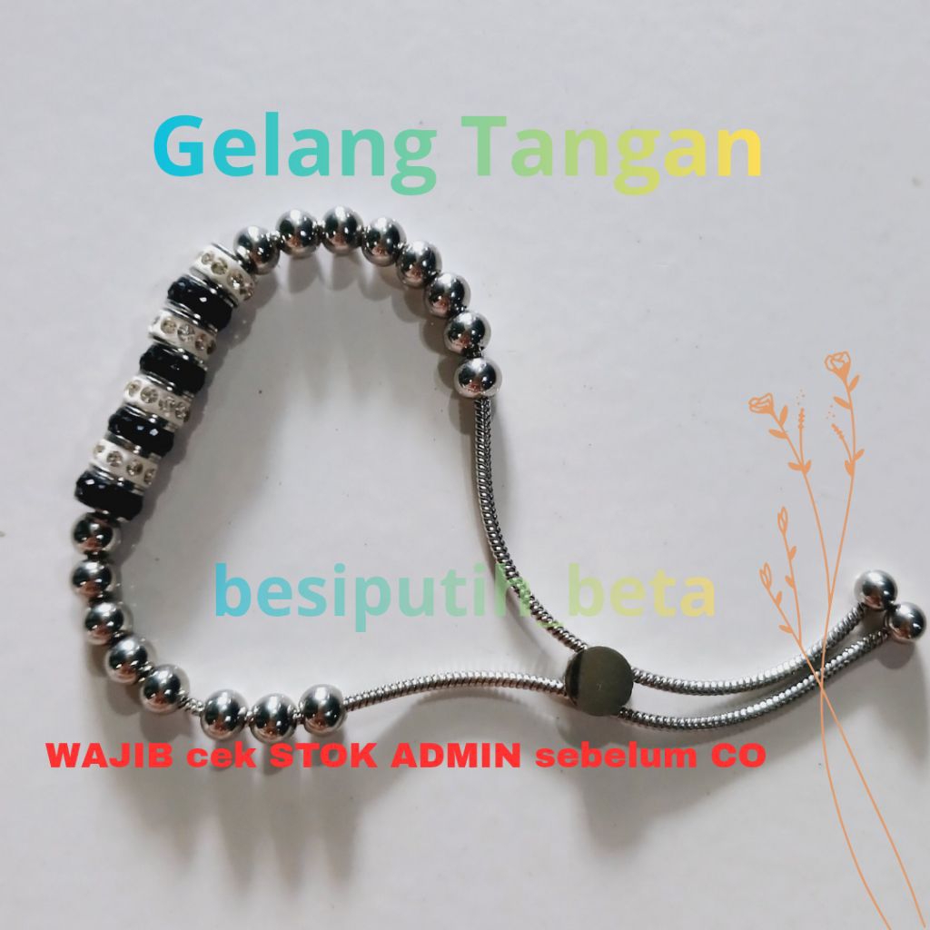 gelang serut besi putih ambon / besi putih asli